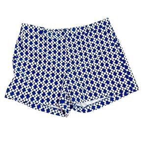 Banana Republic blue and white geo print shorts siz 12
